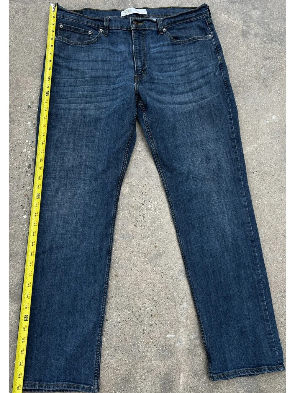 Signature by Levi Strauss Jeans Mens 38x32 Blue Denim Straight Leg Stretch